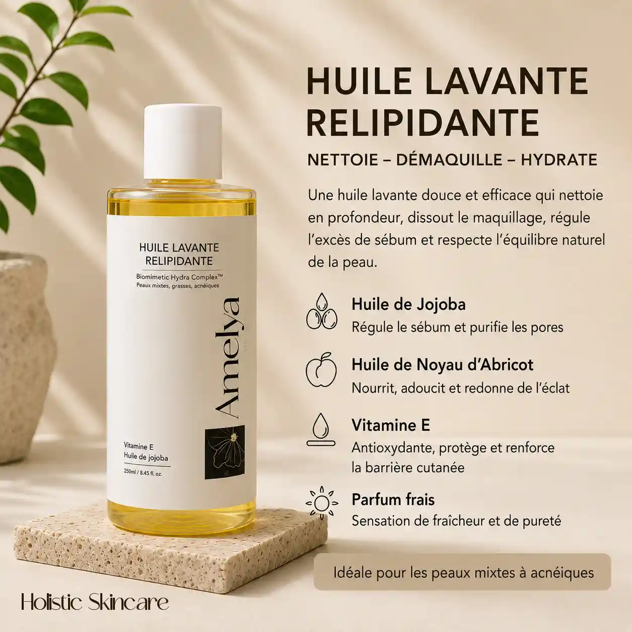 Huile Lavante Démaquillante